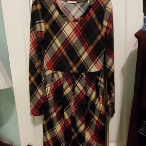 Fall plaid Tunic dress